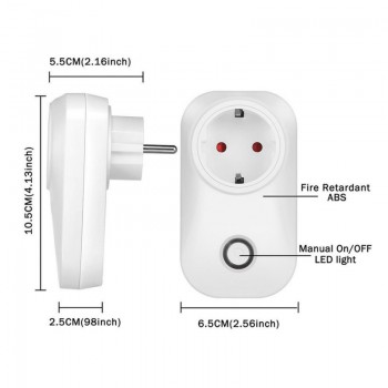 WIFI Smart Plug Smart Switch Socket EU Plug Audio Control Smart Timing Socket Wireless Outlet Voice Intelligent Control Socket