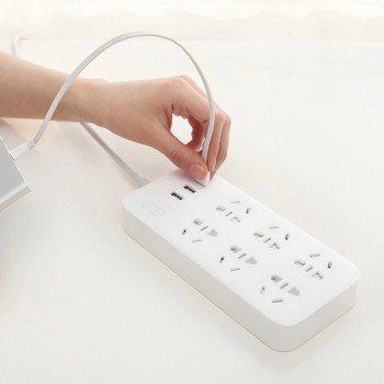 Original Xiaomi Mi Power Strip 6 Outlet with 3 USB Extension Socket 2A Fast Charging USB Power Plug Charger Socket