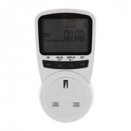250V 13A UK Plug Socket Energy Meter Electricity Watt Voltage Amps Usage Frequency Monitor Analyzer Power Manage