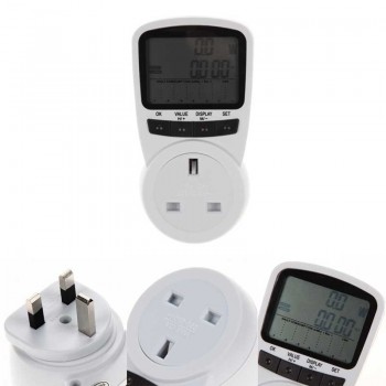 250V 13A UK Plug Socket Energy Meter Electricity Watt Voltage Amps Usage Frequency Monitor Analyzer Power Manage