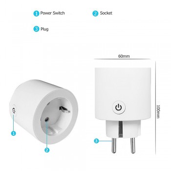 WiFi Smart EU plug Timer Switch wireless 10A power socket voice control wrok with Alexa Echo and Google Home APP control anytime