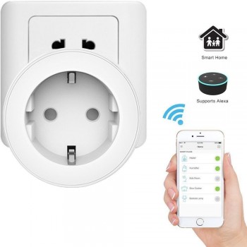 WiFi Smart EU plug Timer Switch wireless 10A power socket voice control wrok with Alexa Echo and Google Home APP control anytime