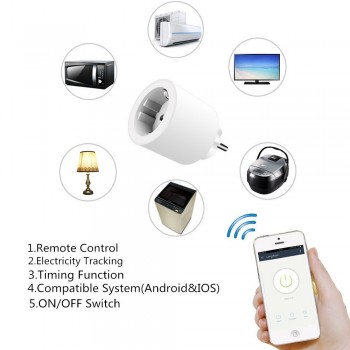WiFi Smart EU plug Timer Switch wireless 10A power socket voice control wrok with Alexa Echo and Google Home APP control anytime