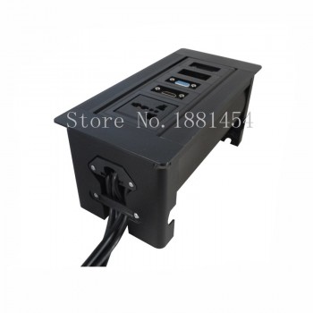 2017 New Black/Silver Manual Socket with Universal power /USB /HDMI/ audio /VGA,with UK/USA/AU/EU/Israel Chile,Right-angle side