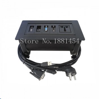 2017 New Black/Silver Manual Socket with Universal power /USB /HDMI/ audio /VGA,with UK/USA/AU/EU/Israel Chile,Right-angle side