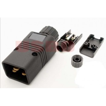 Black Copper 16A 250V Standart UPS PDU APC computer server C20 power removable wiring plug 3P cable converter