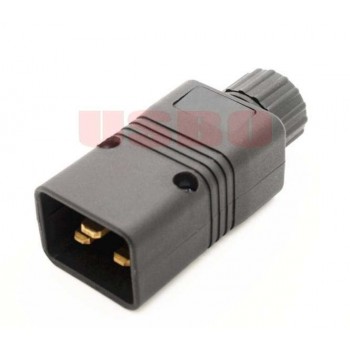 Black Copper 16A 250V Standart UPS PDU APC computer server C20 power removable wiring plug 3P cable converter