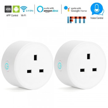 Smart UK Plug Wifi Control Socket Voice Control Works with Alexa  Google Control Your Devices Timer Function Smart Switch Outlet