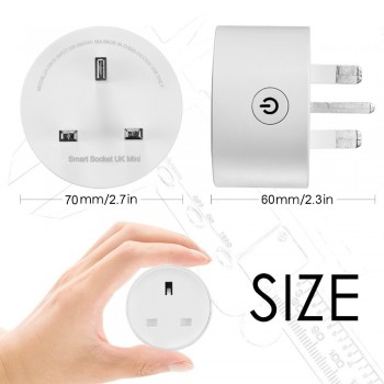 Smart UK Plug Wifi Control Socket Voice Control Works with Alexa  Google Control Your Devices Timer Function Smart Switch Outlet