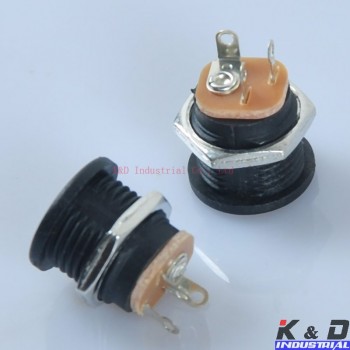 10pcs Effect Pedal DC Power Supply Jack Socket 2.1mm Screw Nut High Quality DIY