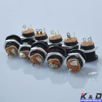 10pcs Effect Pedal DC Power Supply Jack Socket 2.1mm Screw Nut High Quality DIY