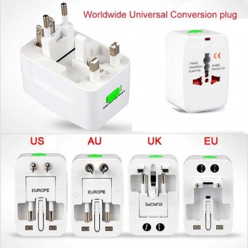 Universal Electrical Plug Adapter Travel Socket Converter All in One Worldwide Use for US/ UK/ EU/ AU Free Shipping