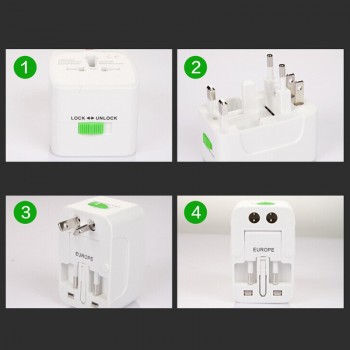 Universal Electrical Plug Adapter Travel Socket Converter All in One Worldwide Use for US/ UK/ EU/ AU Free Shipping