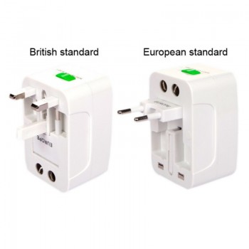 International Plug Adapter 2 USB Port World Travel AC Power Charger Adaptor with AU US UK EU Converter Plug Hot