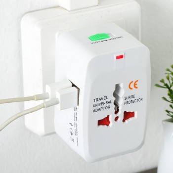 International Plug Adapter 2 USB Port World Travel AC Power Charger Adaptor with AU US UK EU Converter Plug Hot