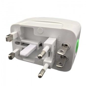 International Plug Adapter 2 USB Port World Travel AC Power Charger Adaptor with AU US UK EU Converter Plug Hot