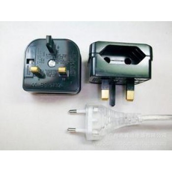 5pcs Free Shipping 5A 2Pin EU to 3Pin UK Adapter Plug BS5732, AC Power Socket ,Travel Power Connector Plug Adapter