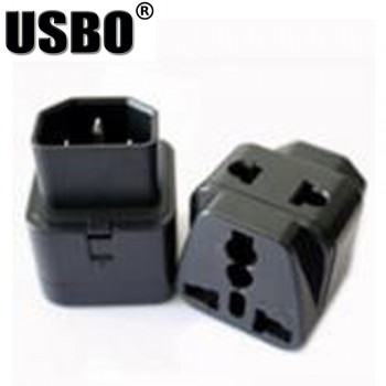 Universal Black white copper 10A 250V Standart IEC320 C14 male UPS PDU APC computer server power adapter plug convert socket
