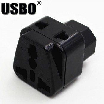 Universal Black white copper 10A 250V Standart IEC320 C14 male UPS PDU APC computer server power adapter plug convert socket