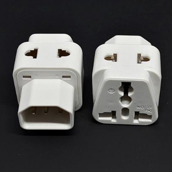 Universal Black white copper 10A 250V Standart IEC320 C14 male UPS PDU APC computer server power adapter plug convert socket