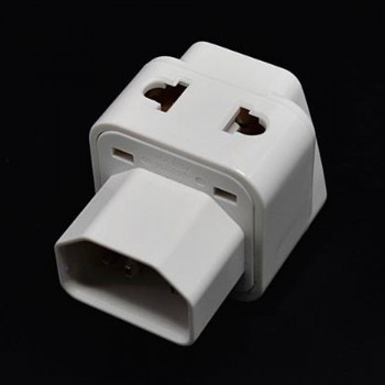 Universal Black white copper 10A 250V Standart IEC320 C14 male UPS PDU APC computer server power adapter plug convert socket