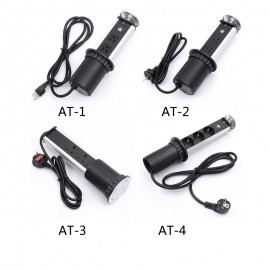 220V 16A PULL POP UP Electrical 3 Plug Socket 2 USB Outlet Kitchen Table Socket Retractable for Countertops Worktop UK/EU Plug