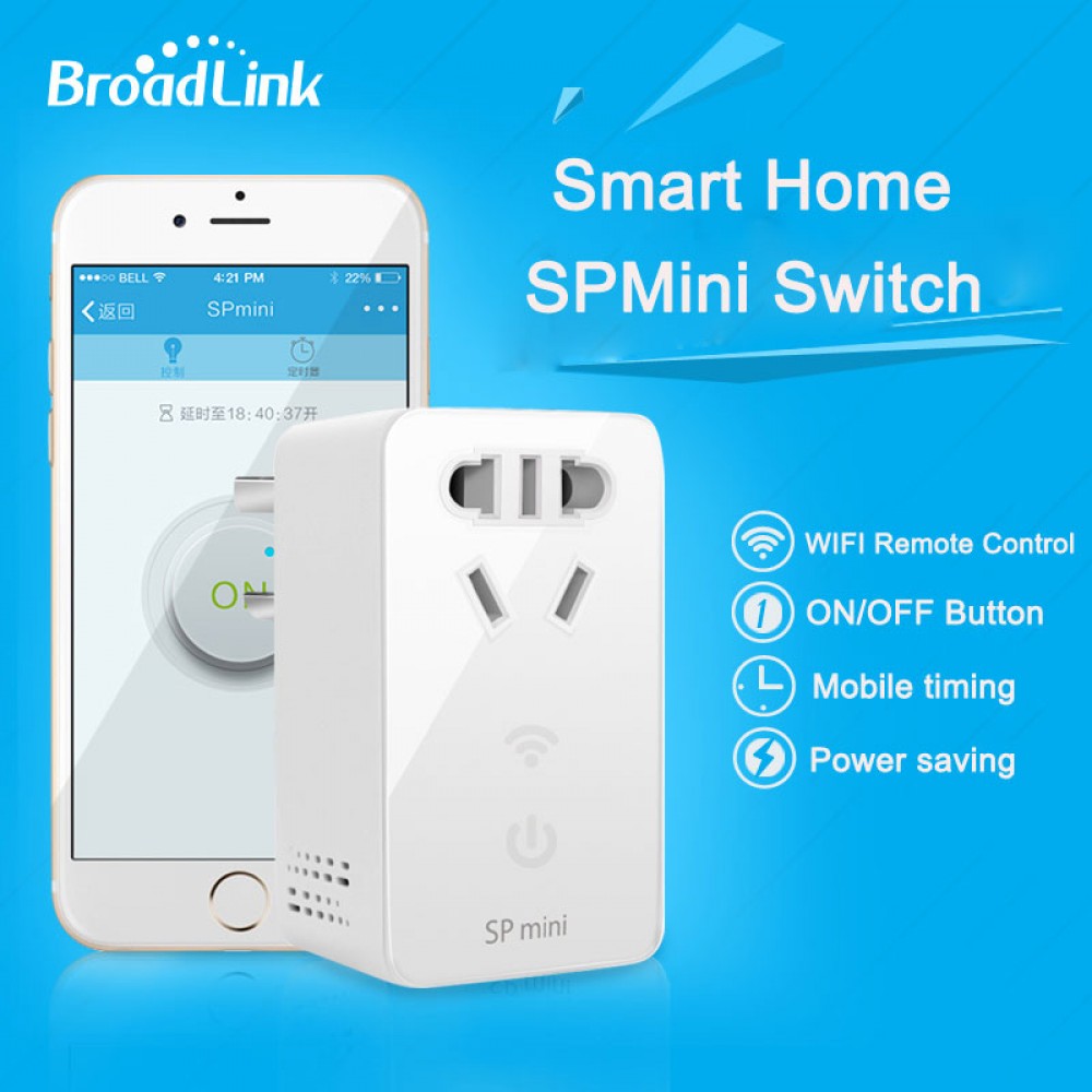 Smart Home Broadlink Smart Socket,SP Mini Wireless Remote Wifi Power Strip Plug,Phone Control,Timer+Extender time Home Appliance