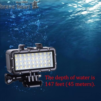 NEW  Go pro Hero 5 36 LED Beads Diving Lamp Waterproof Light For Gopro 6 5 4 Xiaomi Yi 4K+yi Lite mijia SJCAM SJ8 Accessories