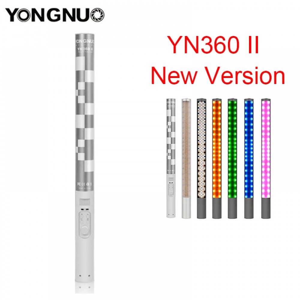 Yongnuo YN360 YN360 II Handheld LED Studio Photography Video Light Ice Stick 3200k-5500k RGB Colorful Controlled by Phone App