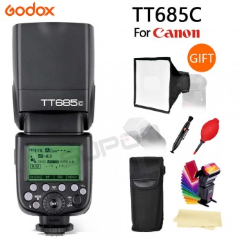 2pcs Godox TT685 TT685C 2.4G Wireless TTL High-speed sync 1/8000s GN60 Flash Speedlite + X1T-C Transmitter for Canon DSLR Camera