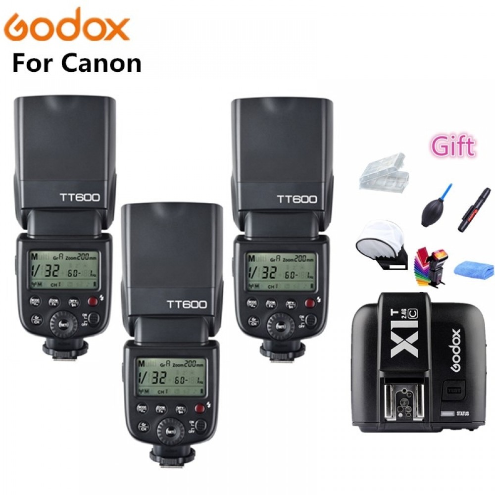 Godox TT600 X1T-C Camera Flash Speedlite 2.4G Wireless Master Slave HSS for Canon EOS 5D 6D 7D 70D 700D 80D 800D 60D 600D