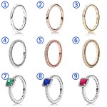 30% Silver Rose Golden Droplets Hearts Timeless Elegance With Crystal Ring 925 Sterling Silver DIY Europe Jewelry