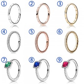 30% Silver Rose Golden Droplets Hearts Timeless Elegance With Crystal Ring 925 Sterling Silver DIY Europe Jewelry