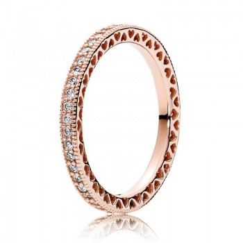 30% Silver Rose Golden Droplets Hearts Timeless Elegance With Crystal Ring 925 Sterling Silver DIY Europe Jewelry