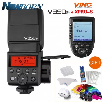 Godox V350S TTL HSS 1/8000s Speedlite Flash with Built-in 2000mAh Li-ion Battery with Xpro-S Flash Transmitter for Sony+GIFT