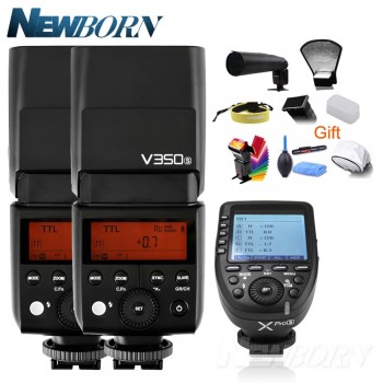 Godox V350S TTL HSS 1/8000s Speedlite Flash with Built-in 2000mAh Li-ion Battery with Xpro-S Flash Transmitter for Sony+GIFT