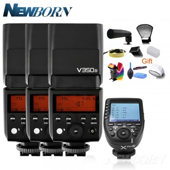Godox V350S TTL HSS 1/8000s Speedlite Flash with Built-in 2000mAh Li-ion Battery with Xpro-S Flash Transmitter for Sony+GIFT