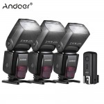 Andoer AD560 IV Universal 2.4G Wireless On-camera Slave Speedlite GN50*3+Flash Trigger for Canon Nikon Sony A7 Series DSLR*1