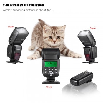 Andoer AD560 IV Universal 2.4G Wireless On-camera Slave Speedlite GN50*3+Flash Trigger for Canon Nikon Sony A7 Series DSLR*1