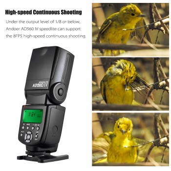 Andoer AD560 IV Universal 2.4G Wireless On-camera Slave Speedlite GN50*3+Flash Trigger for Canon Nikon Sony A7 Series DSLR*1