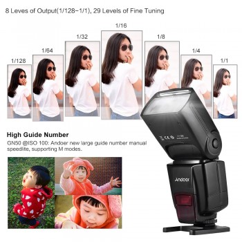 Andoer AD560 IV 2.4G Wireless Universal On-camera Slave Speedlite Flash Light GN50 w/ Trigger for Canon Nikon Sony  DSLR Cameras