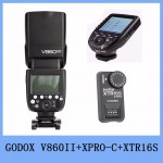 Godox V860II C V860C II E-TTL HSS 2.4G  Li-ion Battery Flash for Canon + Xpro-C TTL Wireless Flash Trigger+XTR-16S Remote