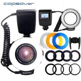 capsaver RF-550D Macro LED Ring Flash Light Speedlight Speedlite for Canon Nikon Sony Hotshoe Olympus Panasonic Pentax GN15