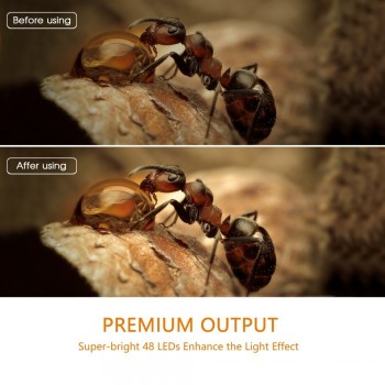 capsaver RF-550D Macro LED Ring Flash Light Speedlight Speedlite for Canon Nikon Sony Hotshoe Olympus Panasonic Pentax GN15