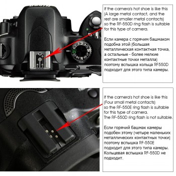 capsaver RF-550D Macro LED Ring Flash Light Speedlight Speedlite for Canon Nikon Sony Hotshoe Olympus Panasonic Pentax GN15