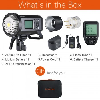 In Stock Godox AD600Pro 600Ws TTL HSS Built-in 2.4G Wireless X System Li-on Battery Outdoor Flash with Godox Xpro Transmitter