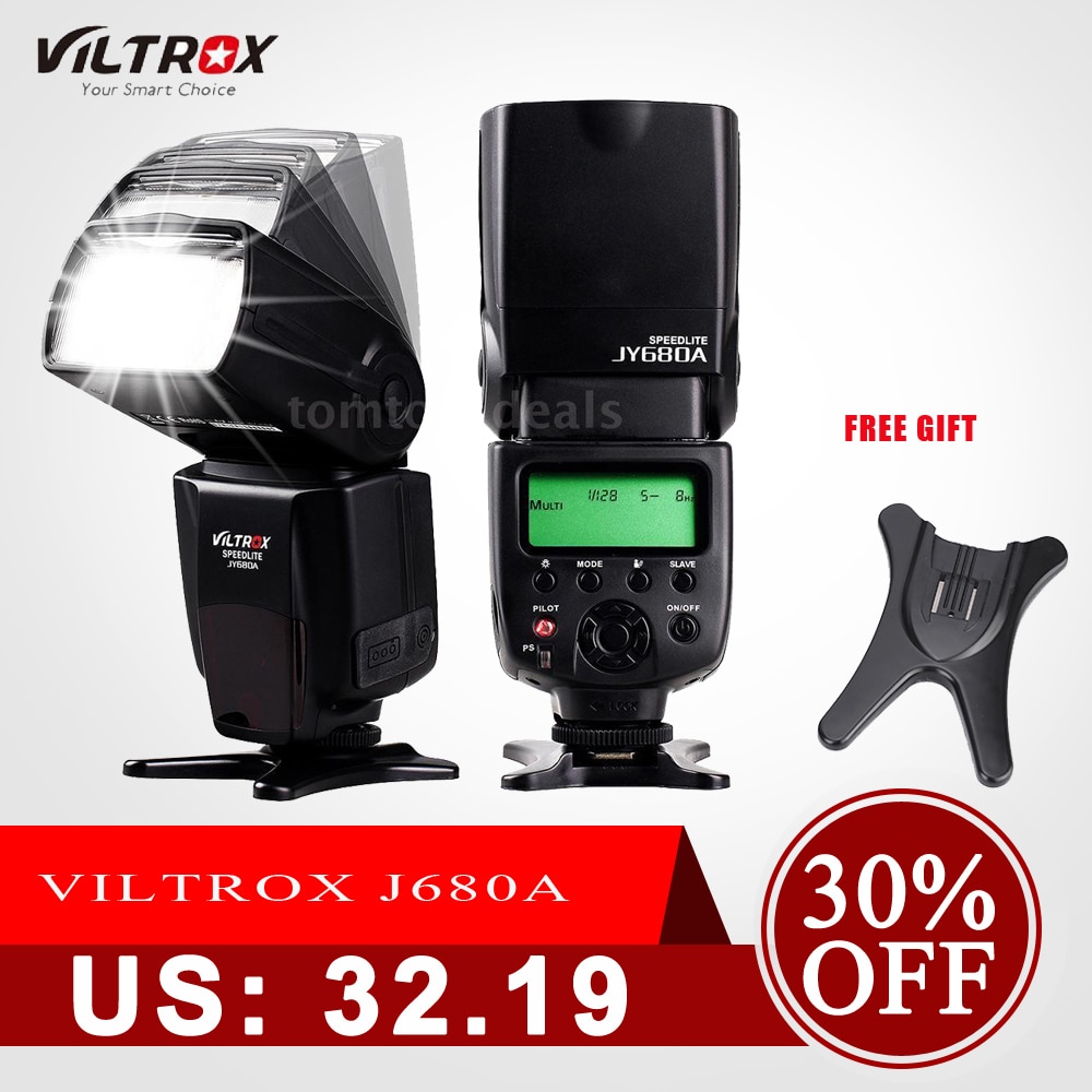 Viltrox JY-680A On-camera Speedlite Light Flash GN33 for Canon Nikon Sony Pentax DSLR Camera