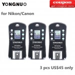 3PCS YONGNUO RF-605C RF605C RF605N RF-605N Wireless Flash Trigger for Canon Nikon compatible RF603II YN560IV YN685 YN660 YN560II