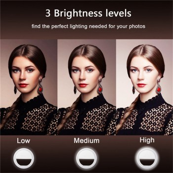 KISSCASE Selfie Flash Light LED Fill-in Lamp Portable Mobile Phone LEDS Selfie Ring Luminous Clip Lights For iPhone Smartphone