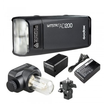 Godox AD200 TTL 2.4G HSS 1/8000s Pocket Flash Light Double Head 200Ws with 2900mAh Lithium Battery Flashlight Out door Flash